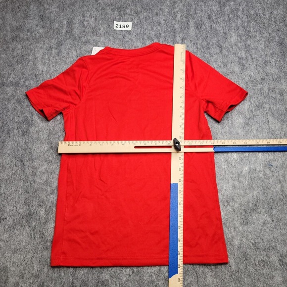 Nike The Tee Shirt Size Small Boys Kids Youth S Red Dri-Fit Logo Short Sleeve - Picture 7 of 9